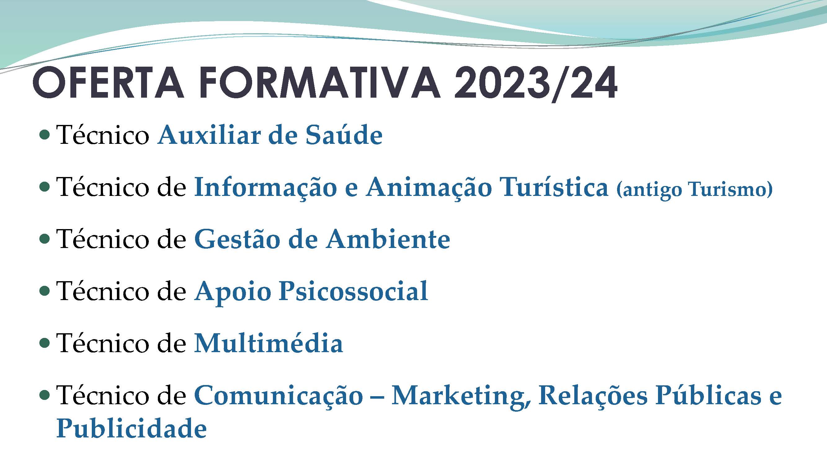 OFERTA FORMATIVA 2023 24 Divulgação Página 02
