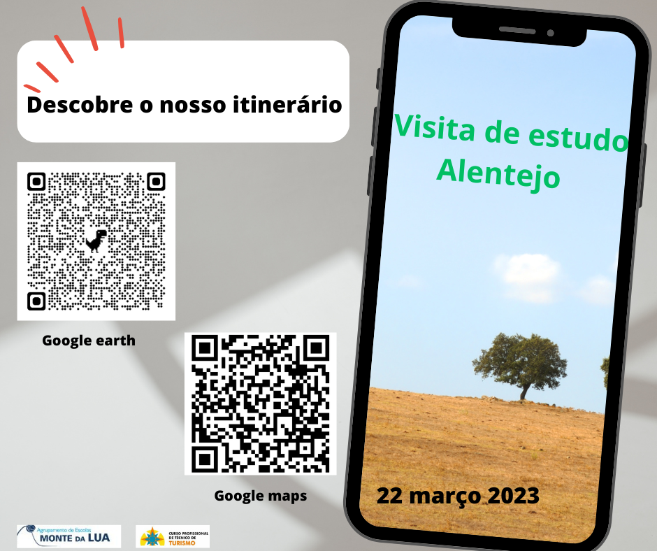Cartaz visita estudo alentejo com itinerário