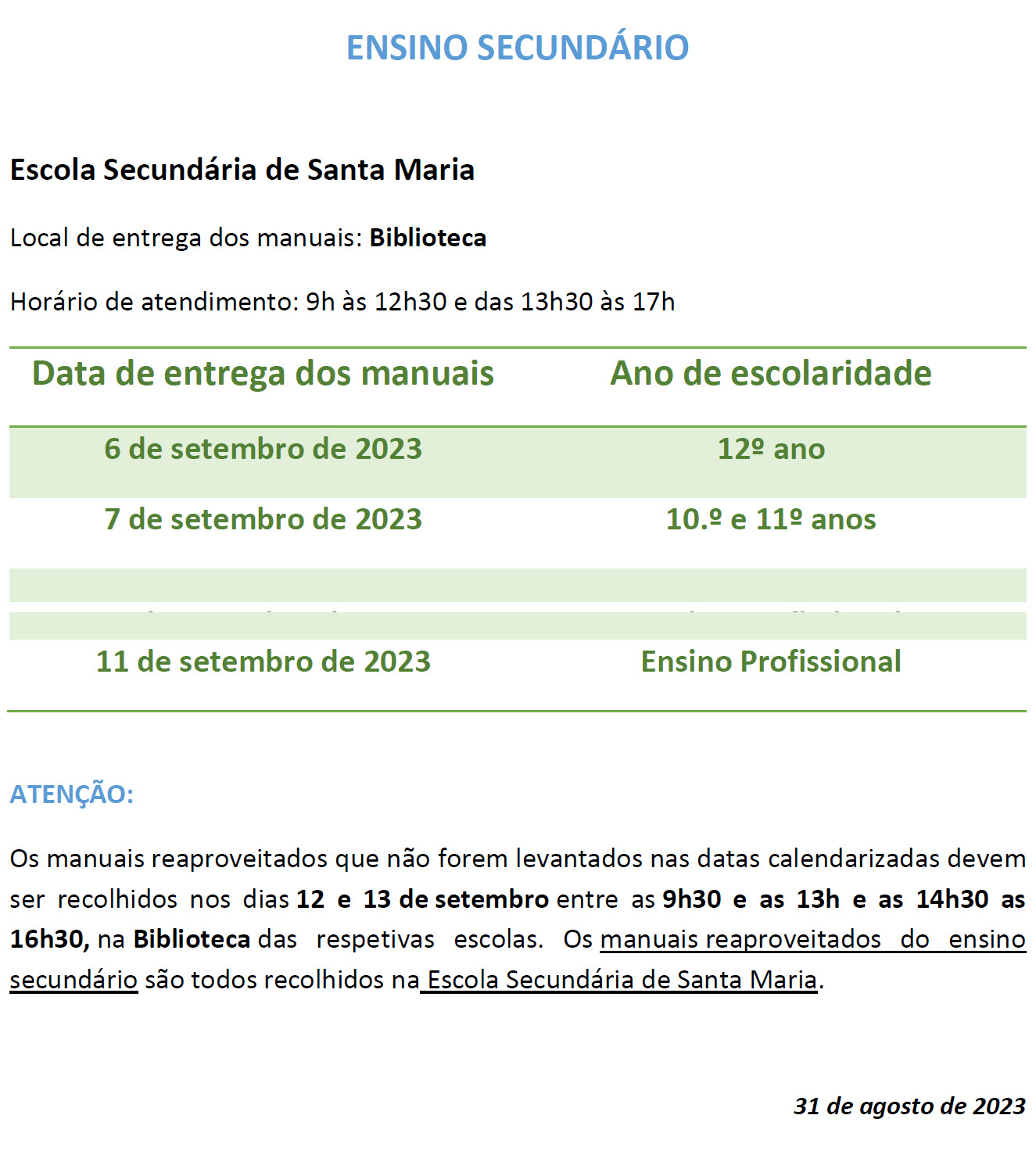 entrega manuais secundario